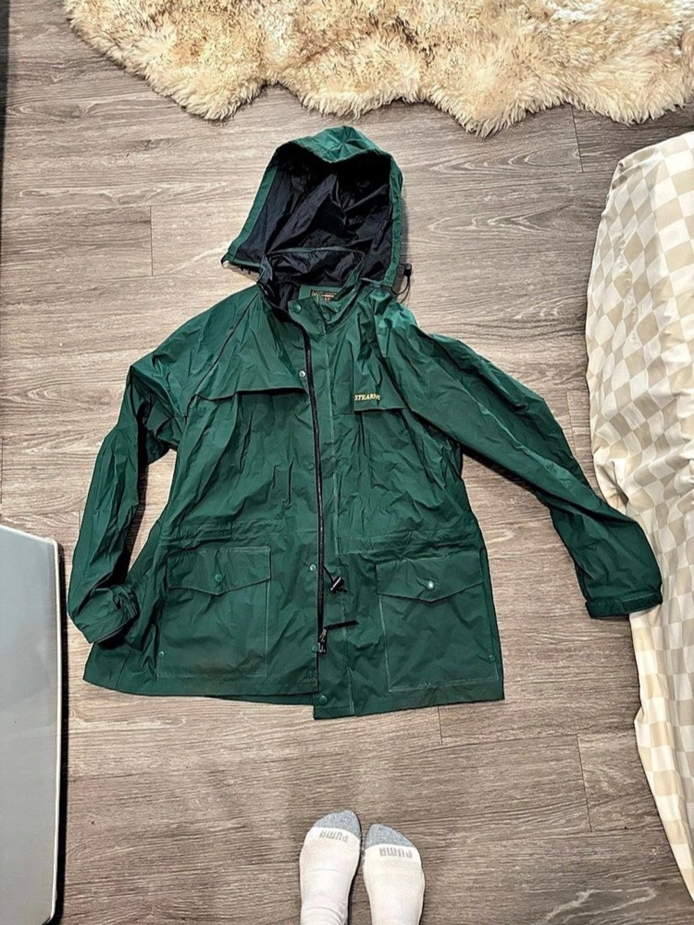 Stearns Dry Wear Green Rain Jacket Size XL Like New
